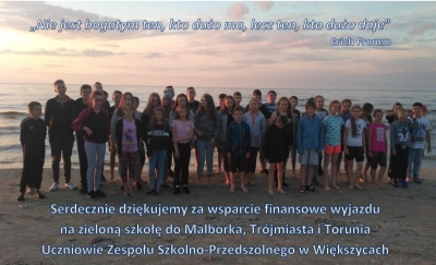 podziękowanie dla sponsorów