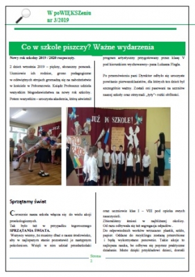 gazetka szkolna listopad 2019