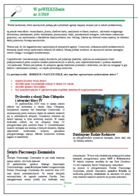 gazetka szkolna listopad 2019