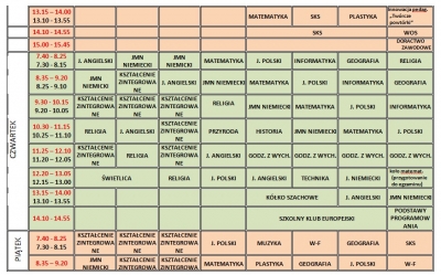 Plan lekcji 2019-2020