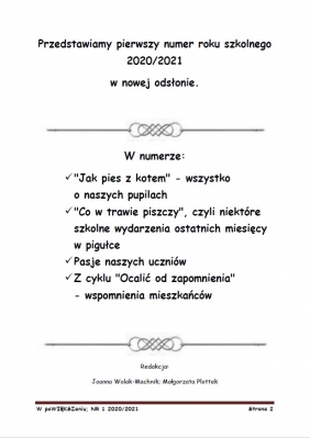 gazetka szkolna nr 1 2021