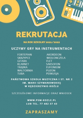 rekrutacja szkoła muzyczna 2021