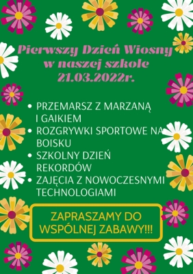 Pierwszy Dzień Wiosny 2022