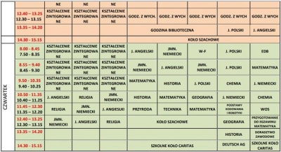 plan lekcji nowy 2022/2023