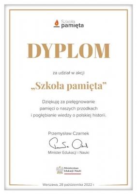 Szkoła pamięta 2022