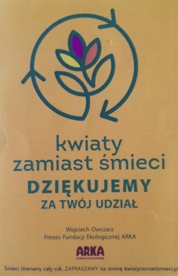 Kwiaty zamiast śmieci