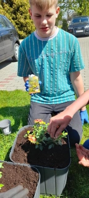 Kwiaty zamiast śmieci