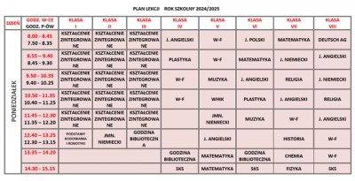 plan lekcji 2024/2025
