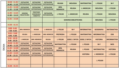 Plan lekcji 2024 2025 po zmianie
