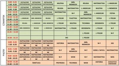 Plan lekcji 2024 2025 po zmianie