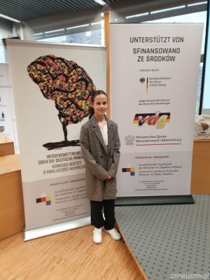 Laureatka Wojewódzkiego Konkursu Języka NIemieckiego
