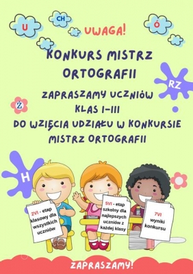 KONKURS ORTOGRAFICZNY W KLASACH 1-3