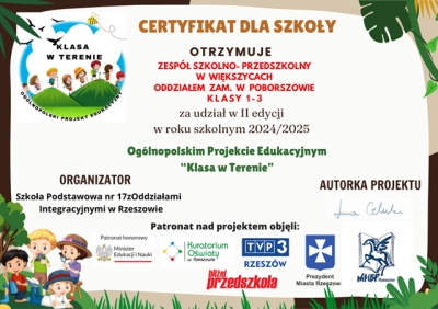 Klasa w terenie 2024/2025