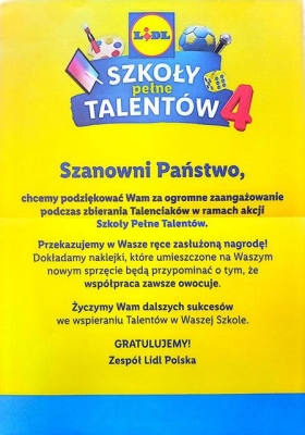 Nagrody za Talenciaki - dziękujemy!