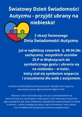 Światowy Dzień Świadomości Autyzmu